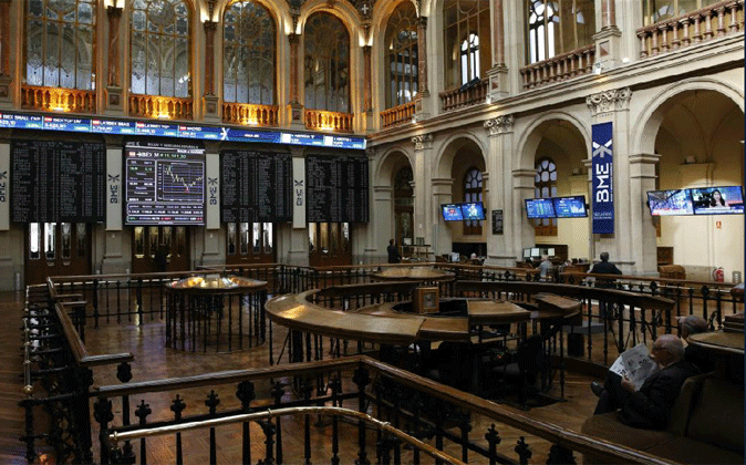 Imagen del interior de la Bolsa de Madrid