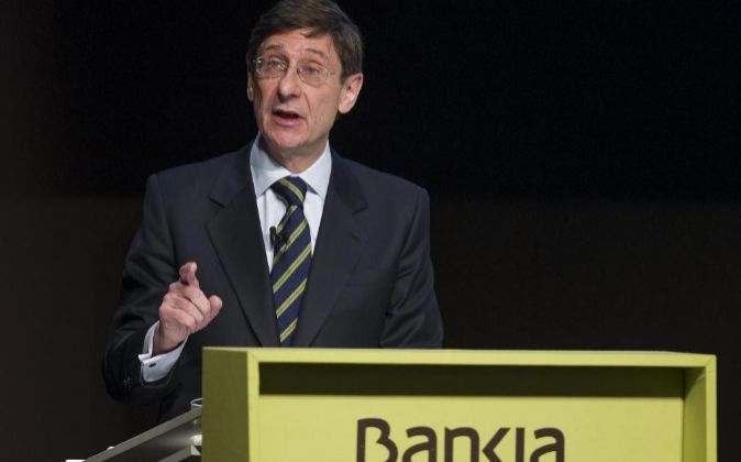 El presidente de Bankia, Jose Ignacio Goirigolzarri, al inicio de la...