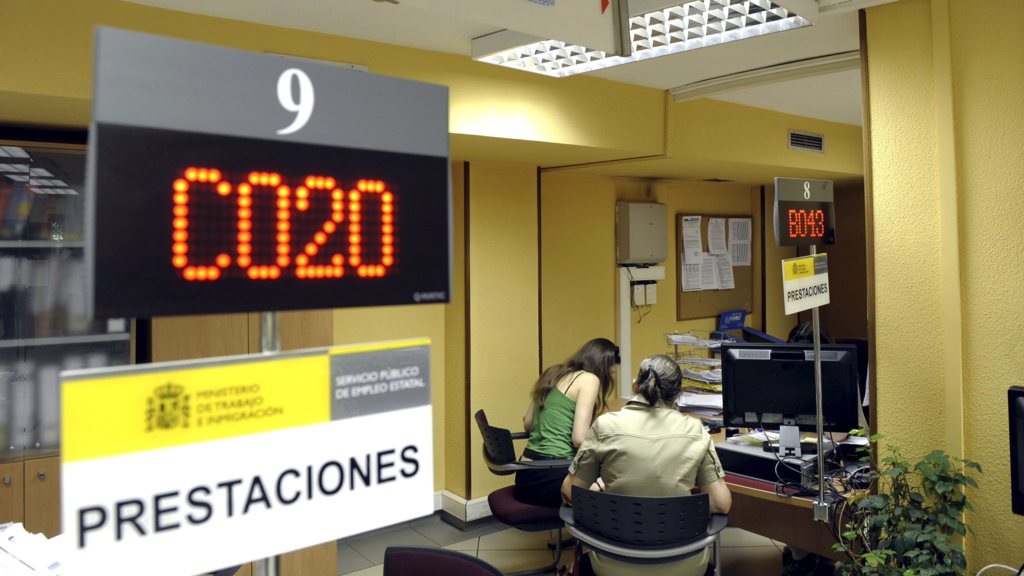 El interior de una oficina de empleo de Valladolid.