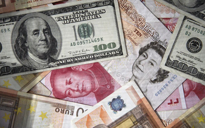 Imagen de billetes de varias de las principales divisas mundiales