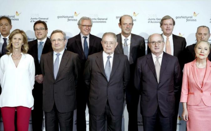 Imagen de la junta de accionistas de Gas Natural celebrada el pasado...