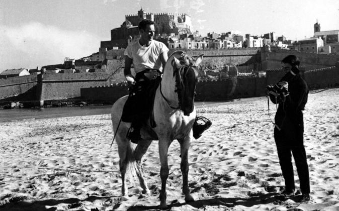 Charlton Heston durante el rodaje de El Cid en 1961.