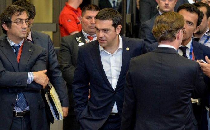 El primer ministro de Grecia, Alexis Tsipras, ayer en Bruselas.