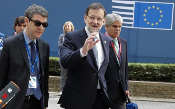 El presidente español, Mariano Rajoy, hoy en Bruselas.