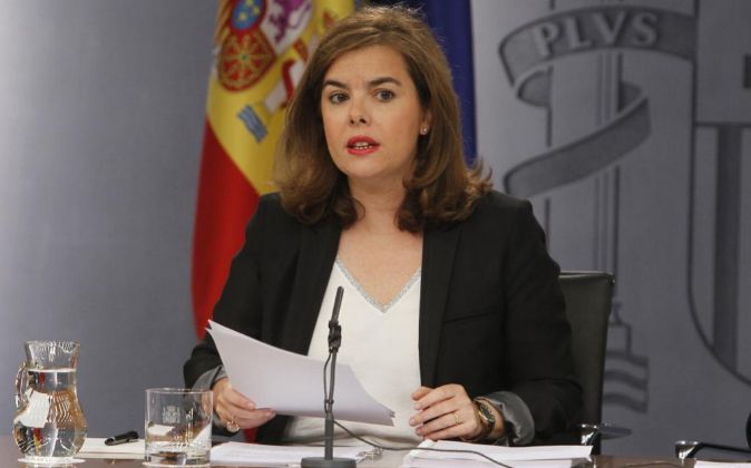 La vicepresidenta del  Gobierno, Soraya Sáenz de Santamaría.
