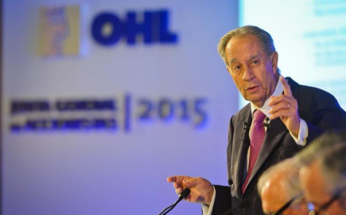 Juan Miguel Villar Mir en la junta general de accionistas de OHL