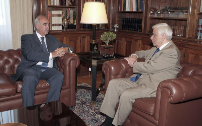 Meimarakis, con el presidente griego el pasado viernes.