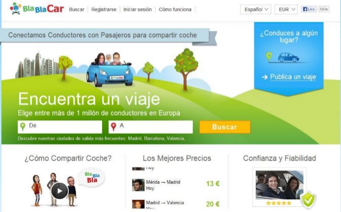 'BlaBlaCar' alcanza los 130.000 usuarios en Extremadura. La...