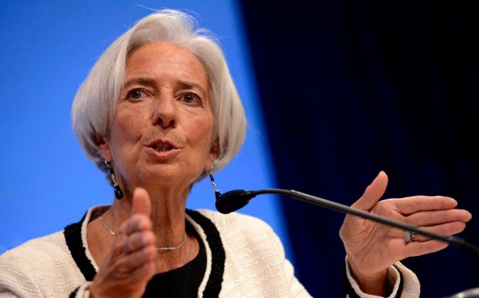 La directora gerente del Fondo Monetario Internacional (FMI),...