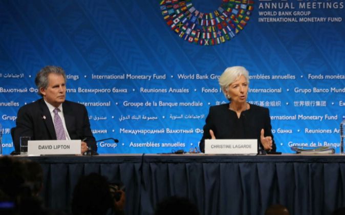 David Lipton junto a Christine Lagarde.