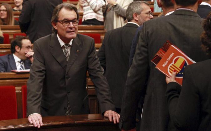 Artur Mas, en el Parlament.