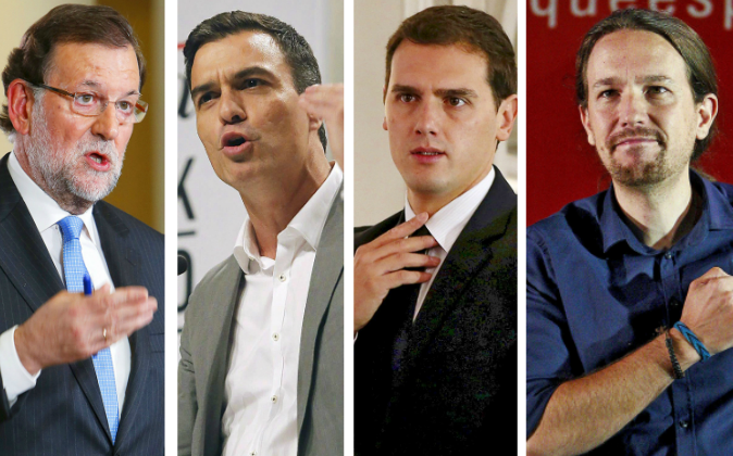 Los candidatos a la presidencia del Gobierno Mariano Rajoy (Partido...