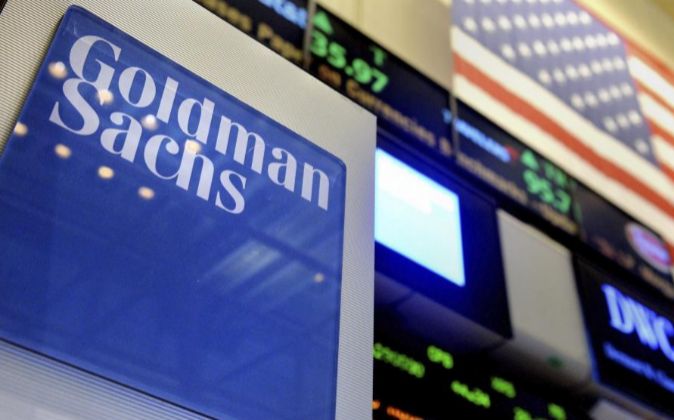 Imagen del logo de Goldman Sachs en la Bolsa de Nueva York