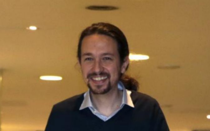 El líder de Podemos, Pablo Iglesias, hoy en el Congreso de los...