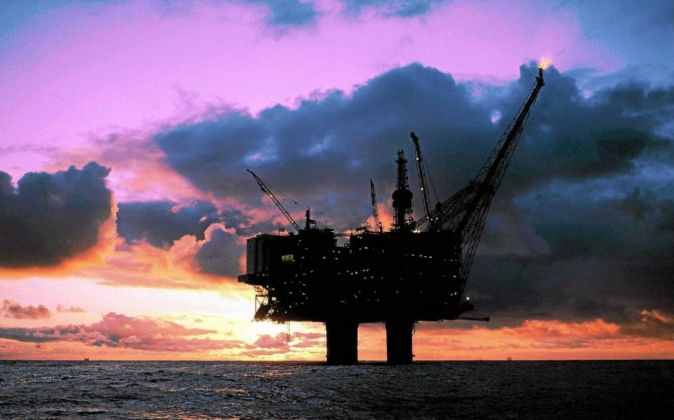 Una plataforma petrolífera en el mar del Norte en Noruega.