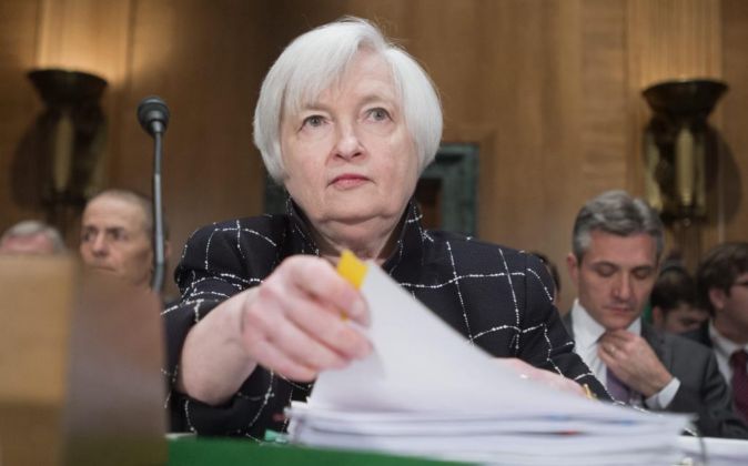 La presidenta de la Reserva Federal, Janet Yellen, comparece ante el...