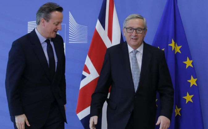 David Cameron y Jean-Claude Juncker.