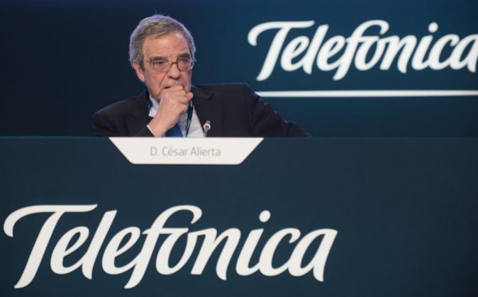 Junta de accionistas de Telefónica 2015, César Alierta.