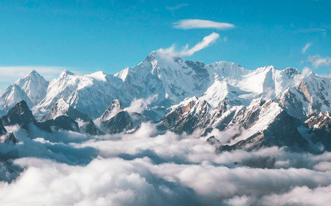 El Himalaya, la cordillera más alta de la tierra.