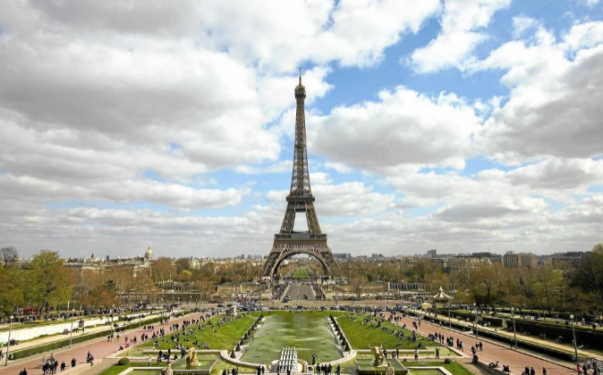 Panorámica de la Torre Eiffel en París
