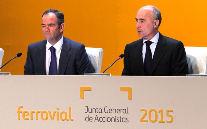 Íñigo Meirás, consejero delegado de Ferrovial, y Rafael del Pino,...