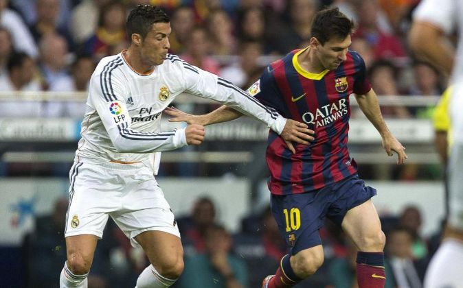 Cristiano Ronaldo junto a Lionel Messi.