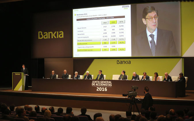 El Consejo de Bankia durante la última Junta de Accionistas