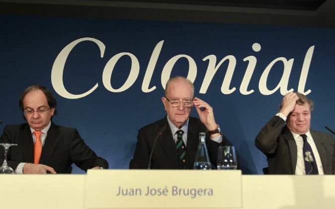 José Bruguera (c) presidente, Pere Viñolas, consejero delegado (i) y...