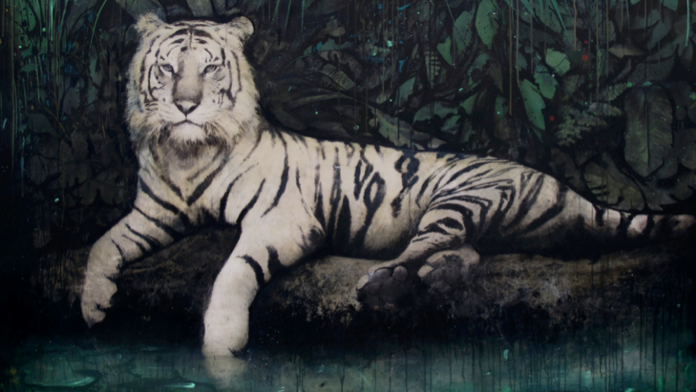 <strong>4. Tigre. </strong>David Morago. leo sobre lienzo.