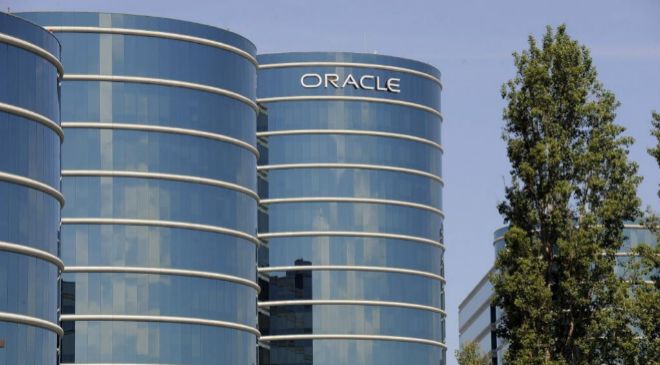 Vista de los cuarteles generales de la empresa Oracle Corporation en...