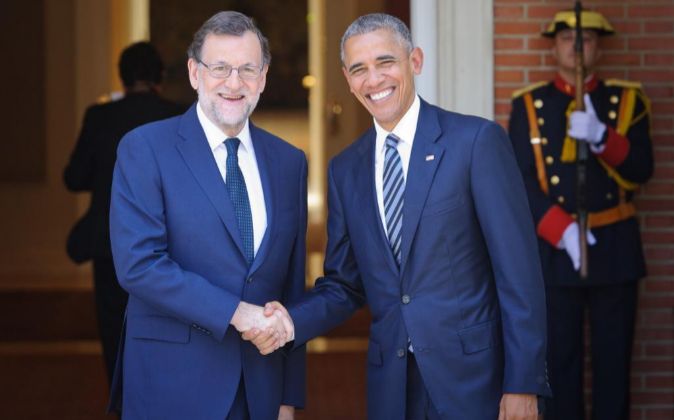 Visita de Barack Obama a  Mariano Rajoy.
