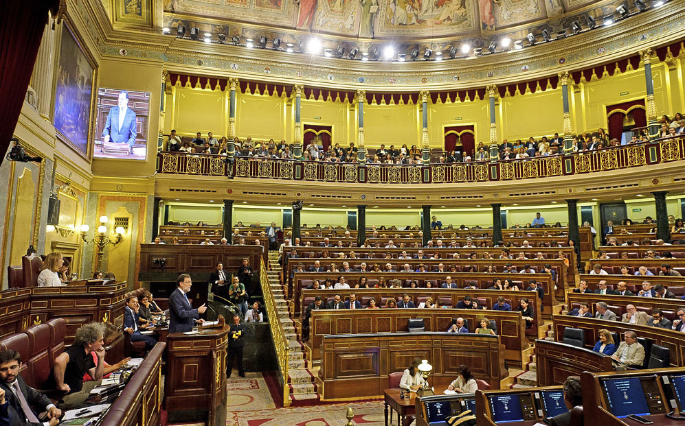 Mariano Rajoy ante la Cmara del Congreso en la sesin de su posible...