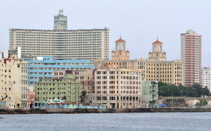 Edificios en el Malecón de La Habana.