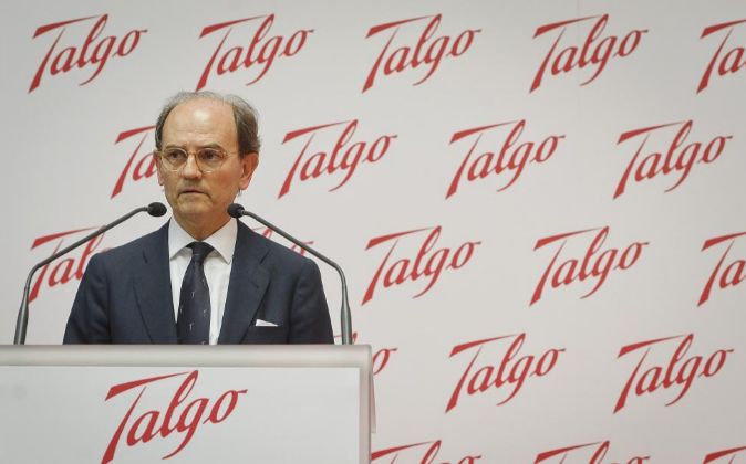 Carlos Palacio Oriol, presidente de Talgo, en la salida a Bolsa de la...
