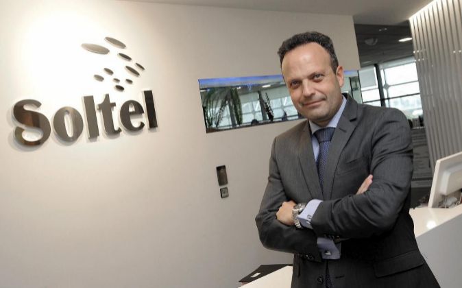 Julio Pérez, consejero delegado de Soltel, en la sede de la empresa...