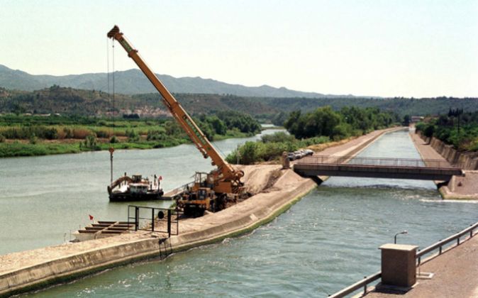 Obras del trasvase del río Ebro