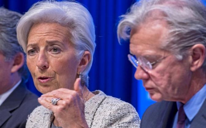 La directora gerente del Fondo Monetario Internacional (FMI),...