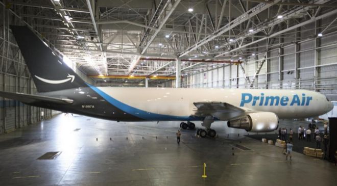 Uno de loa aviones de la flota de Amazon.