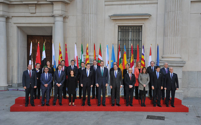 Los presidentes autonómicos, antes del comienzo de la conferencia.