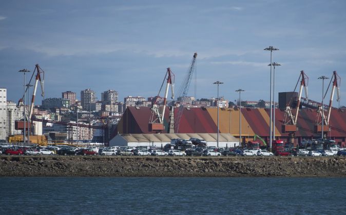 Vista del puerto de Santander