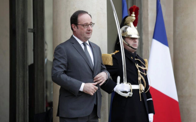 El presidente francés, François Hollande, el pasado viernes al...