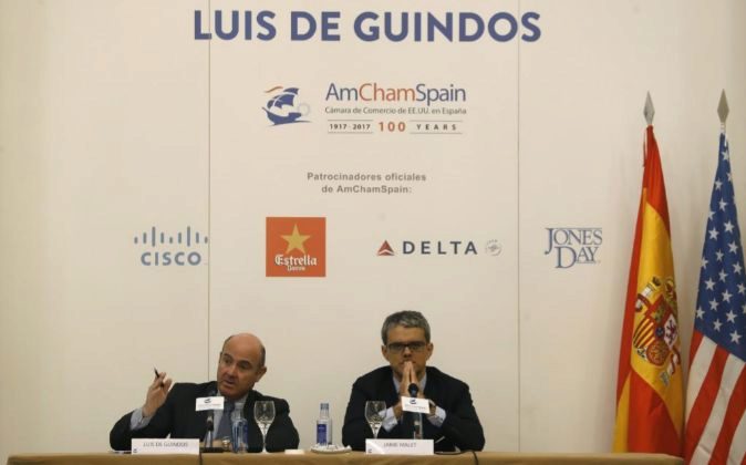 El ministro de Economía, Industria y Competitividad, Luis de Guindos...