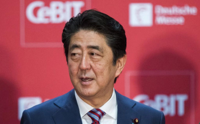 El Primer Ministro japonés, Shinzo Abe, el pasado domingo en Hanover,...