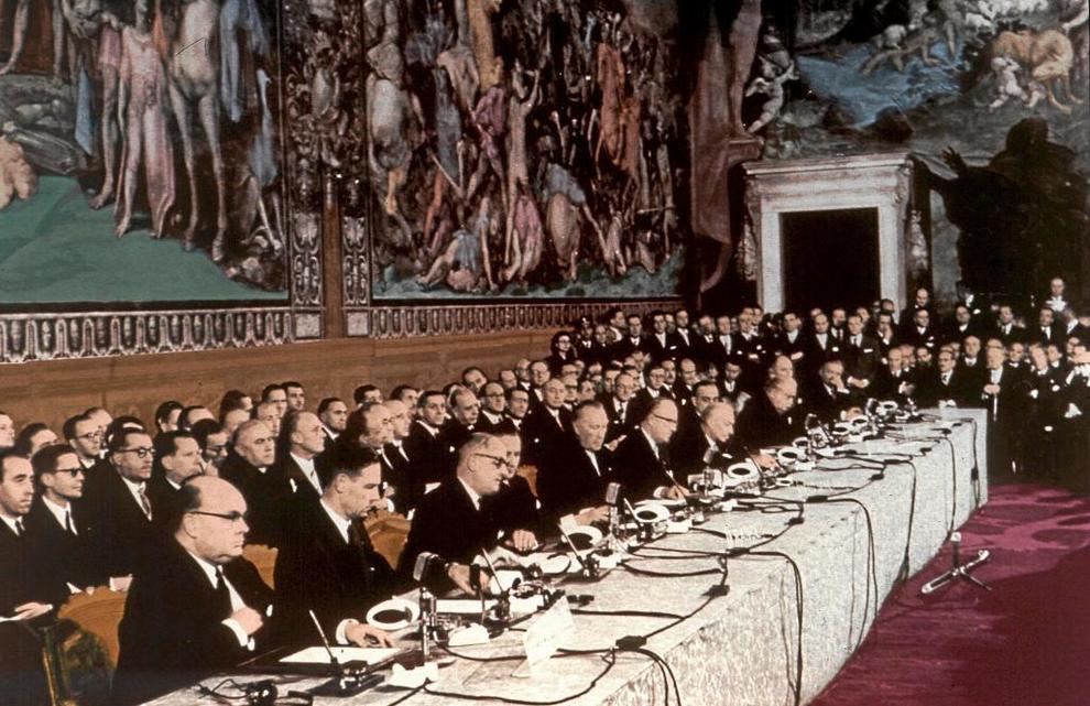En marzo de 1957, los jefes de Gobierno de Francia, Alemania, Italia,...