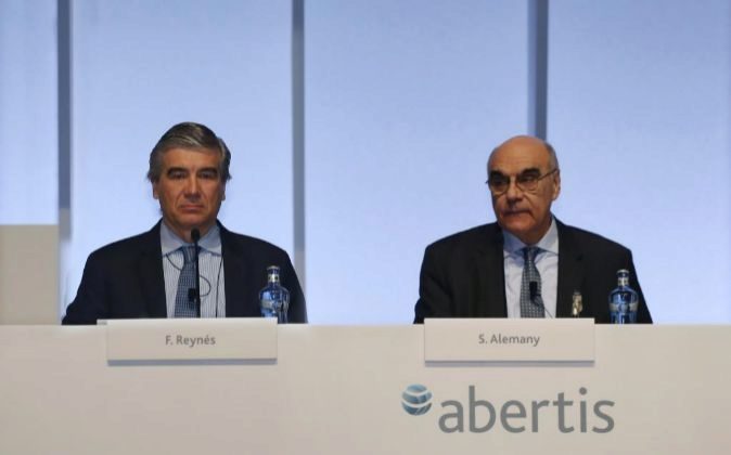 Junta de accionistas de Abertis, con Francisco Reynés y Salvador...