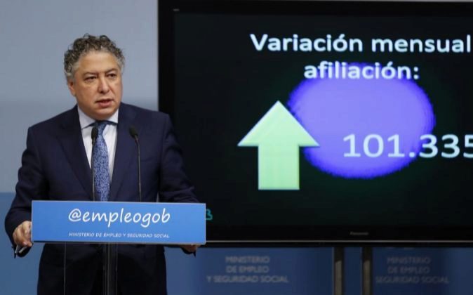 El secretario de Estado de la Seguridad Social, Tomás Burgos, durante...
