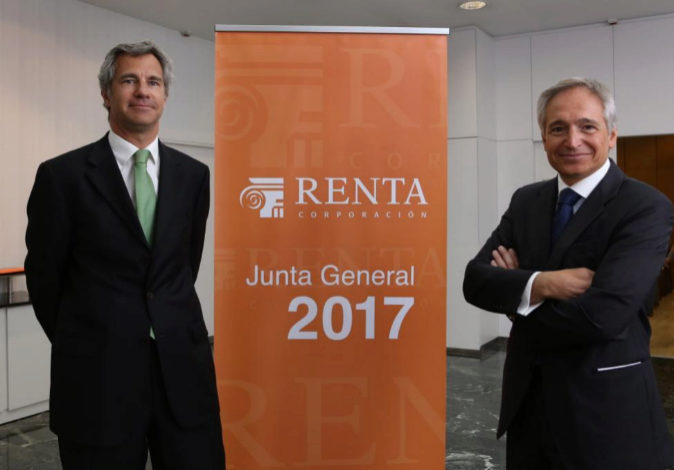 David Vila y Luis Hernández, directivos de Renta Corporación, en una...
