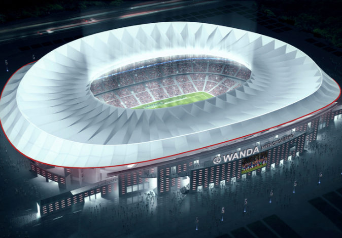 Recreación del nuevo estadio del Atlético de Madrid, el Wanda...