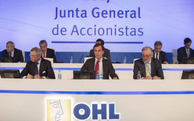 Junta de accionistas de OHL de 2017 presidida por Juan Villar Mir,...