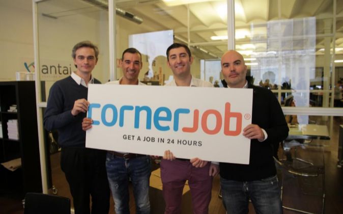 CornerJob Cofundadores: Maltagliati, Vicente, Rodriguez Y Olive